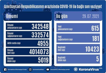 Yoluxanların sayı açıqlandı